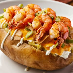 Flavorful Cajun Shrimp Loaded Baked Potato