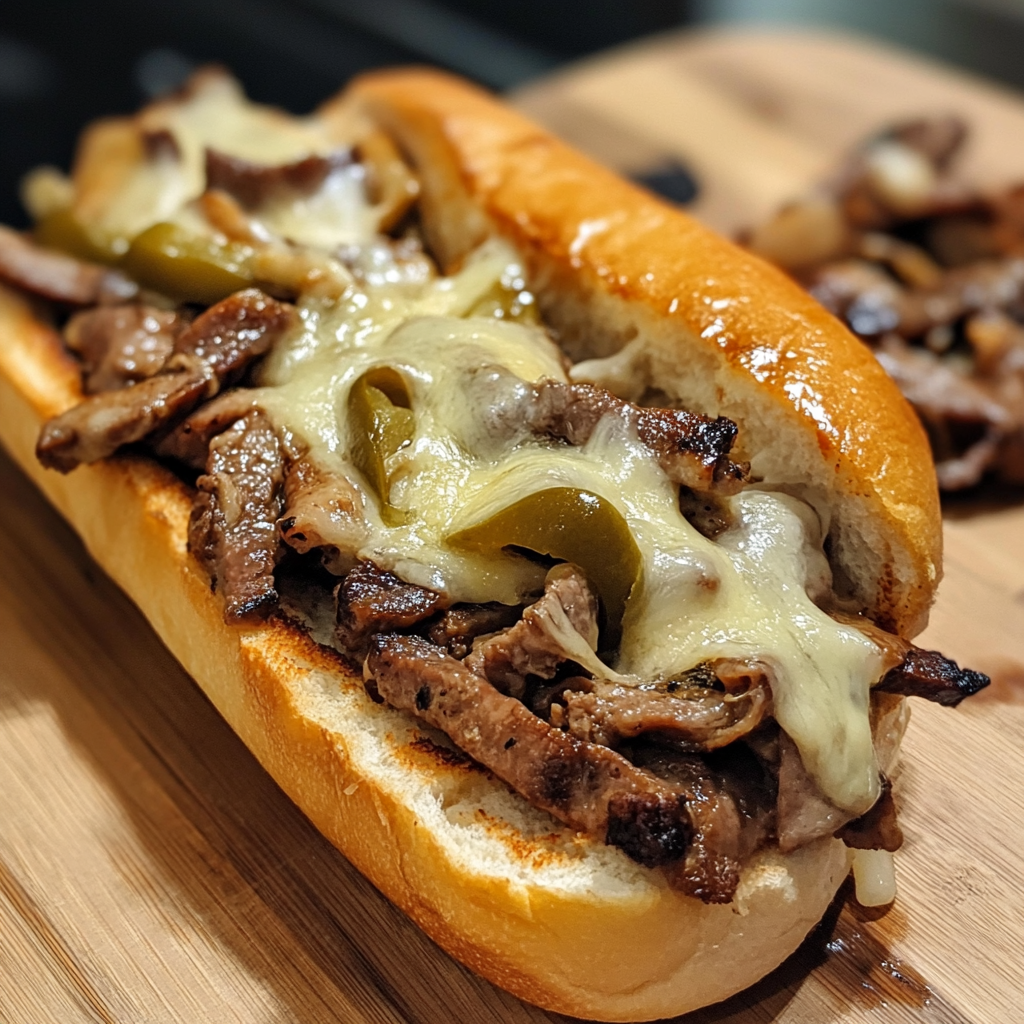 Classic Philly Cheesesteak Sandwich