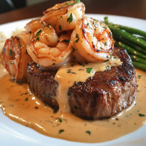 Filet Mignon with Shrimp and Lobster Cream Sauce 🥩