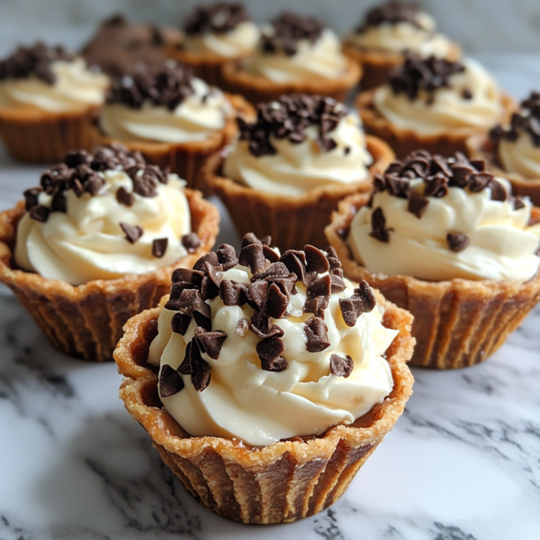 Sweet Mini Cannoli Pastry Cups