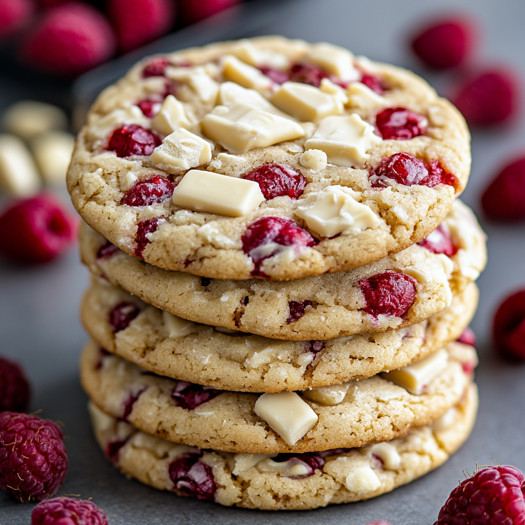 White Chocolate Raspberry Cookies