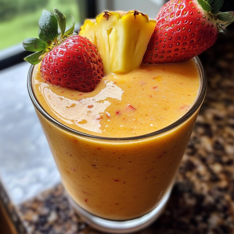 Tropical Pineapple-Strawberry Bliss Smoothie