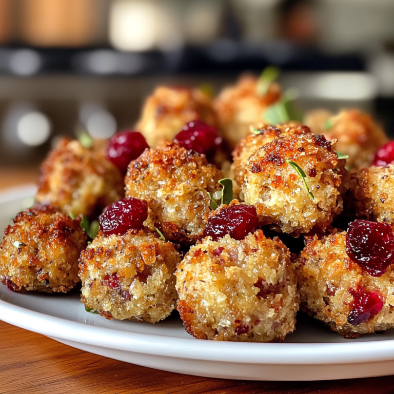 Cranberry Turkey Stuffing Balls