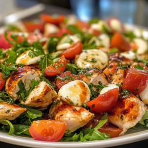 fresh Oven-Marinated Chicken Salad with Mozzarella and Balsamic Vinaigrette