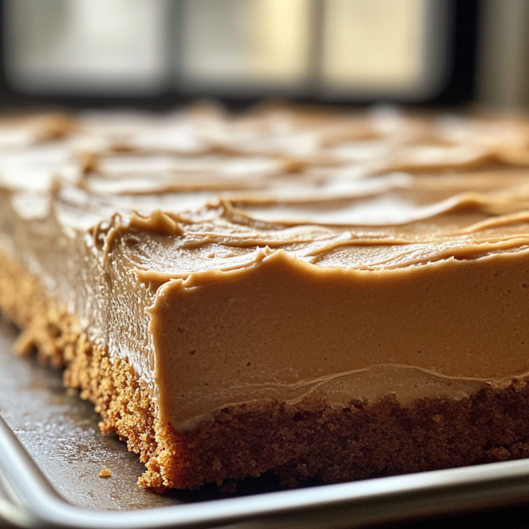 Irresistible Peanut Butter Sheet Cake with Peanut Butter Frosting