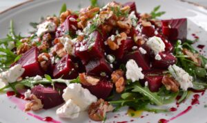 Roasted Beet and Goat Cheese Salad